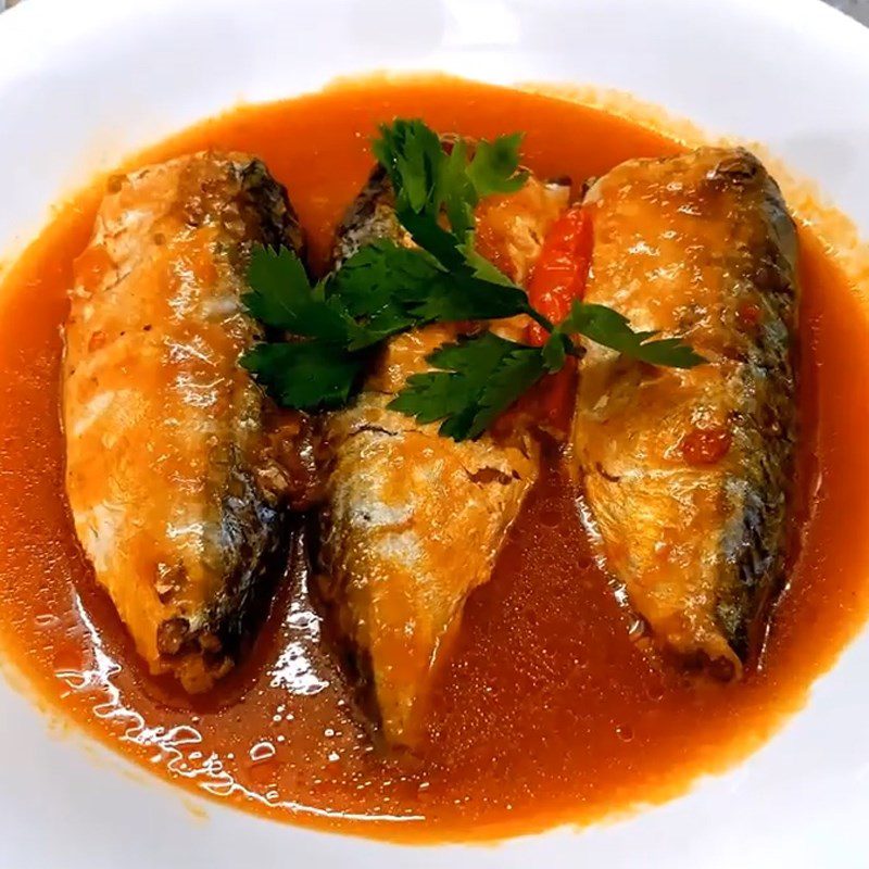 Step 6 Final product of fried mackerel with tomato sauce