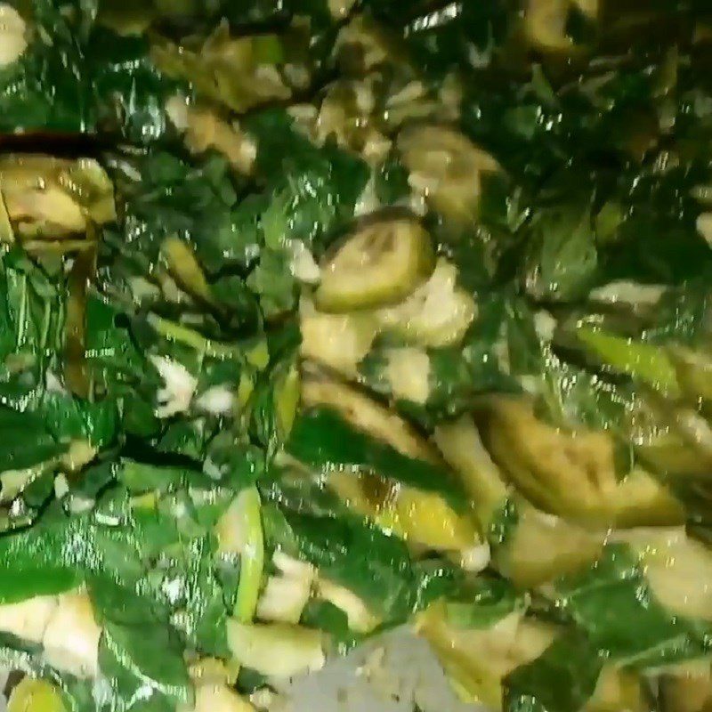 Step 4 Final Product Stir-fried Green Banana with Betel Leaves