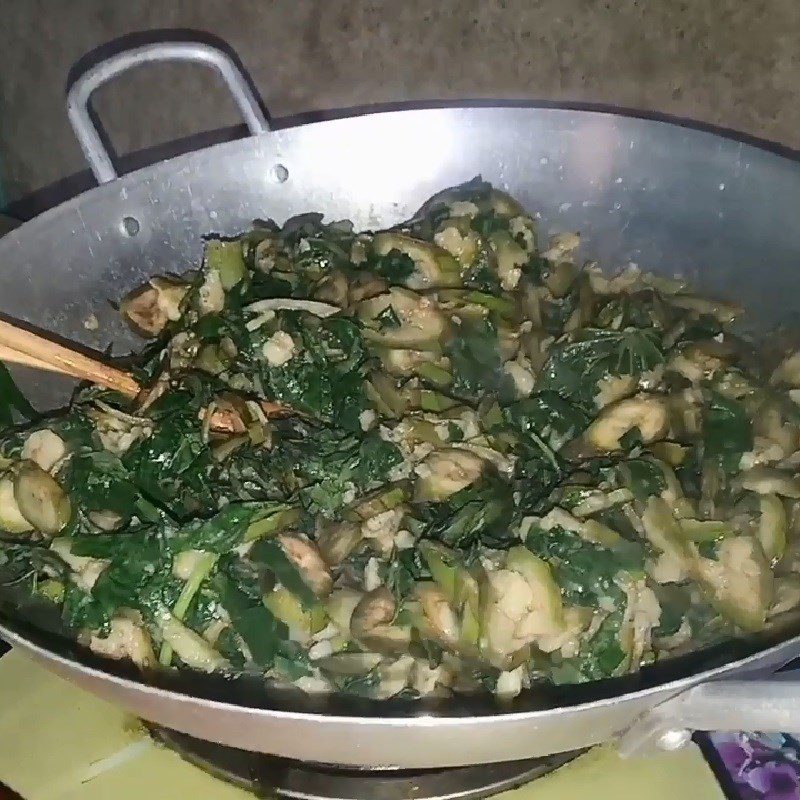 Step 4 Final Product Stir-fried Green Banana with Betel Leaves