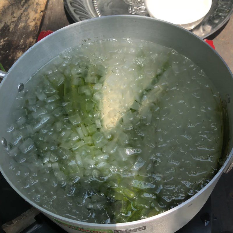 Step 3 Add aloe vera and finish Coconut water with aloe vera