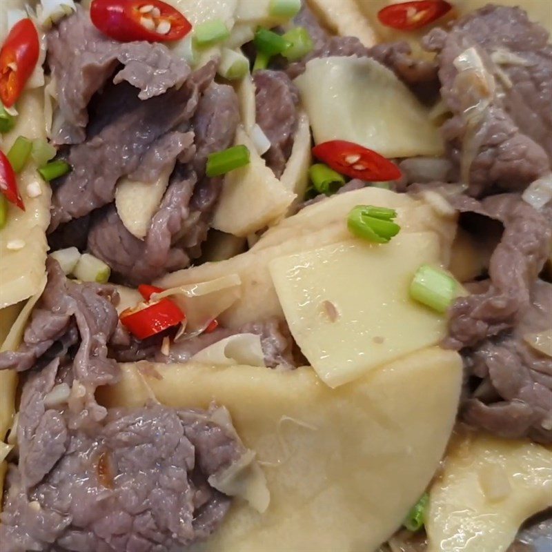 Step 6 Final Product Stir-fried Beef with Fresh Bamboo Shoots