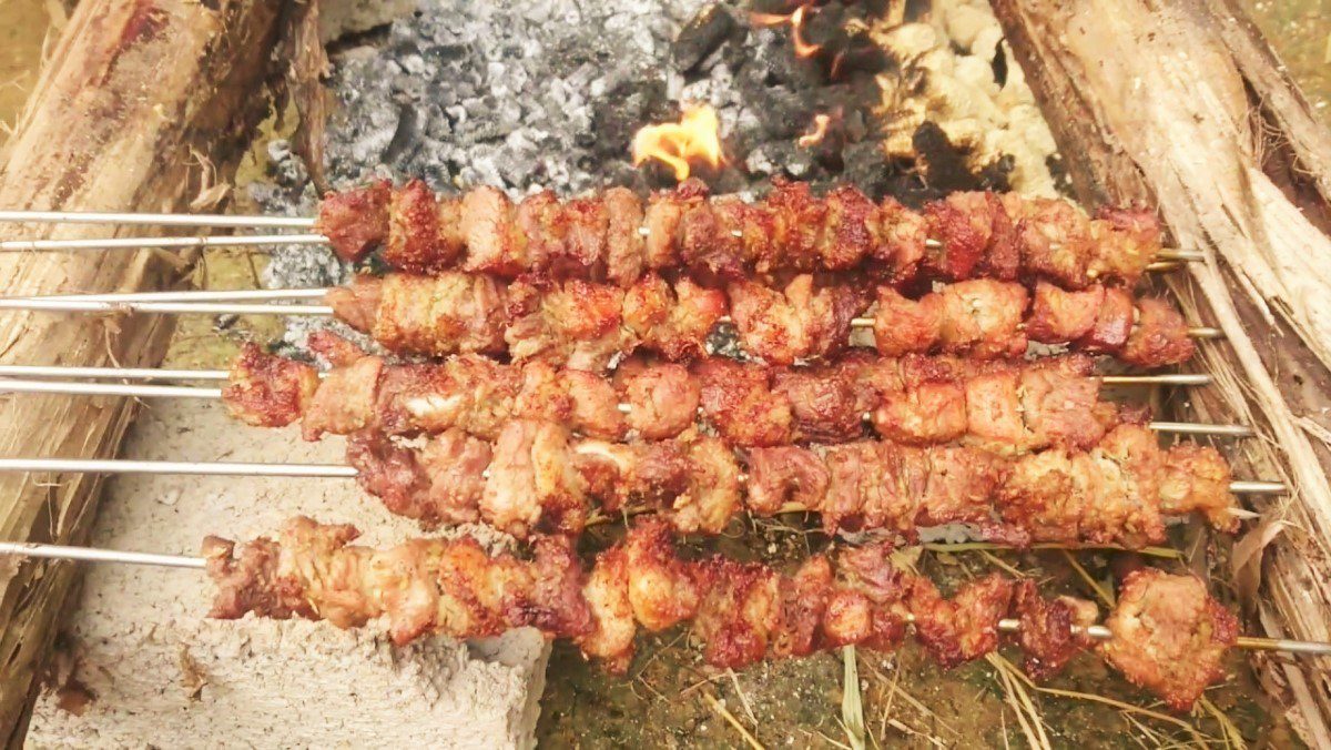 Grilled pork with galangal