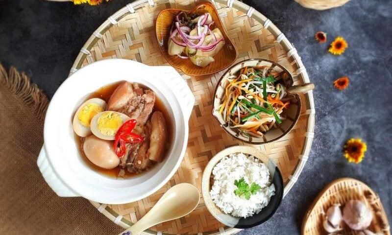 Tet meal always has braised pork belly