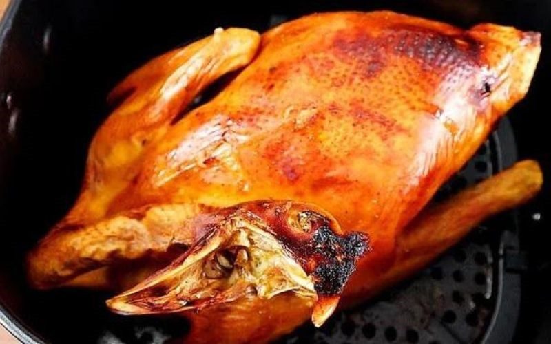 Set the time and temperature for roasting chicken