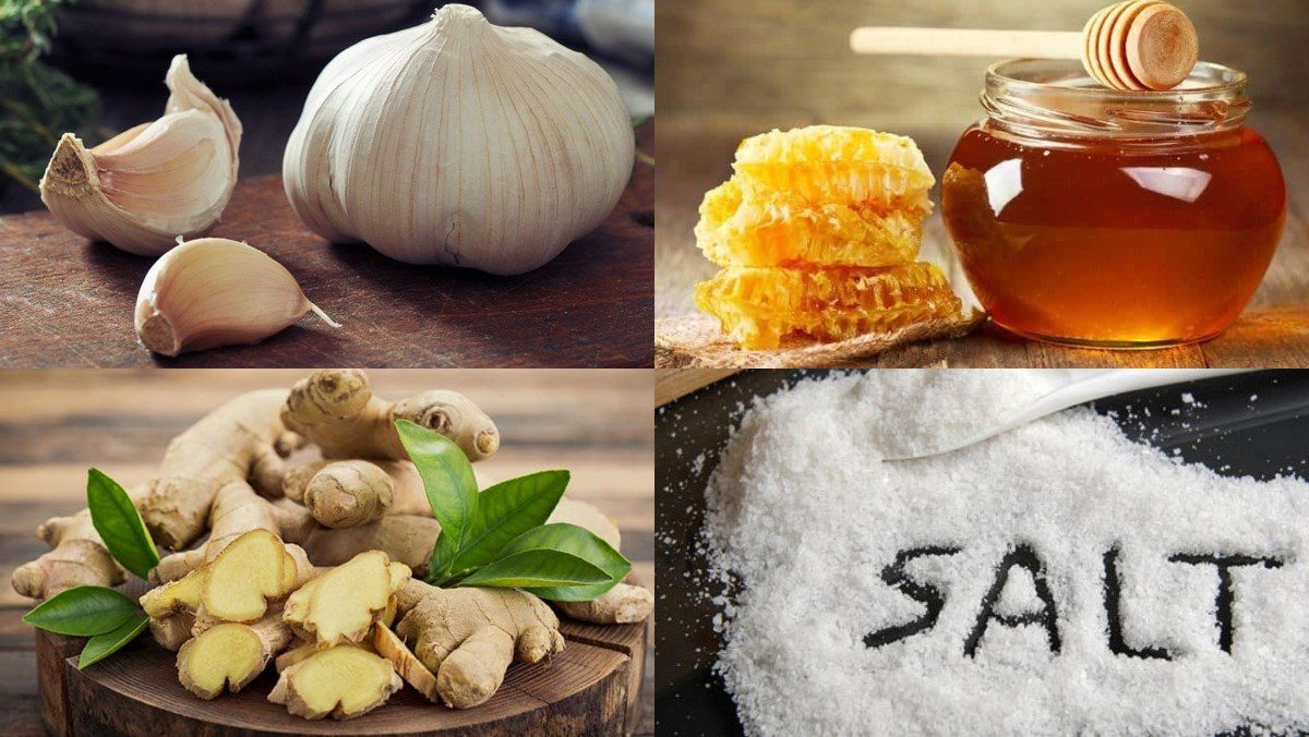 Ingredients for honey steamed garlic dish