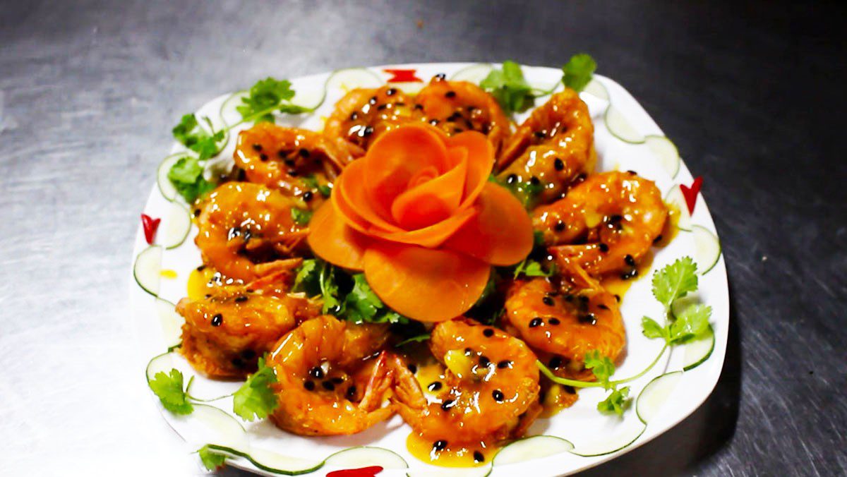 Passion fruit shrimp