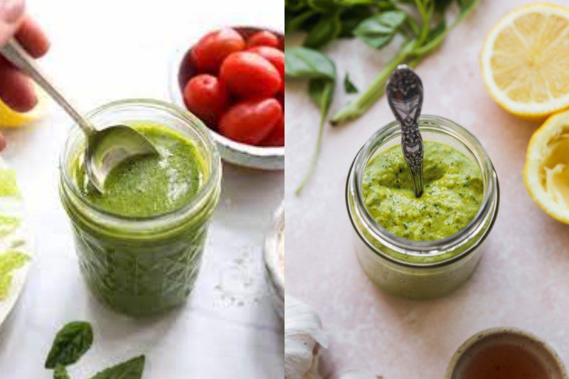 Lemon pesto sauce