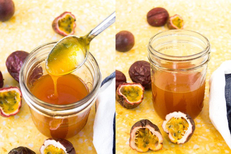 Passion fruit honey sauce