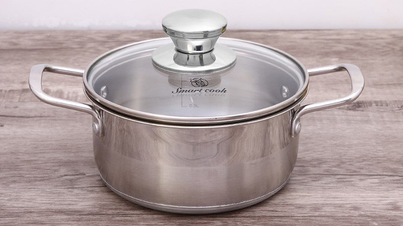 16 cm Sunhouse SH22116 stainless steel pot with glass lid