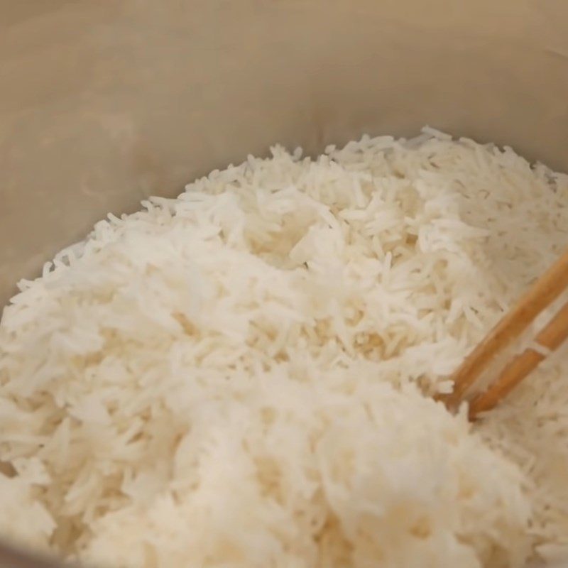 Step 3 Finished Product Cooking rice with an electric pressure cooker