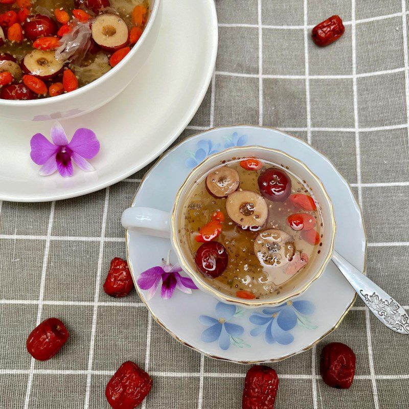 Step 3 Finished Product Sweet Bird's Nest with Red Dates and Chia Seeds (Recipe shared by users)