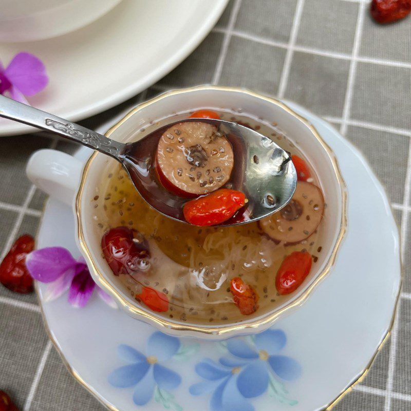 Step 3 Finished Product Sweet Bird's Nest with Red Dates and Chia Seeds (Recipe shared by users)