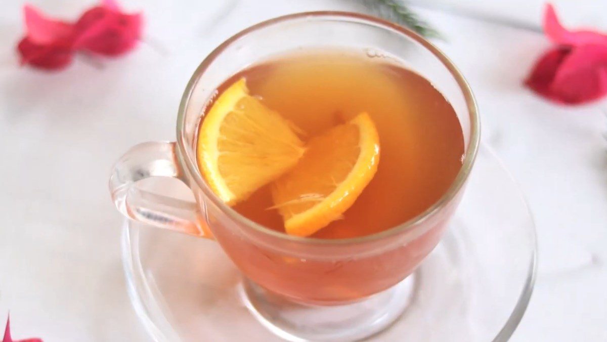 Fresh orange ginger tea