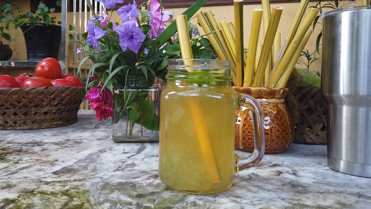 Honey lemon tea with aloe vera