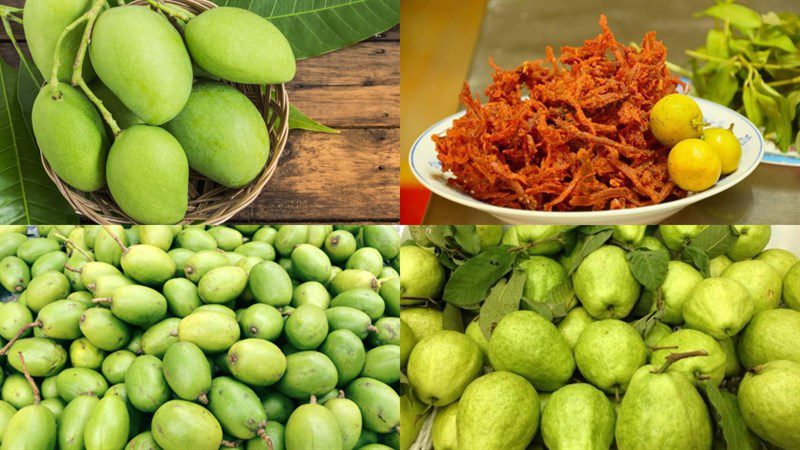 Ingredients for fruit shake with dried beef