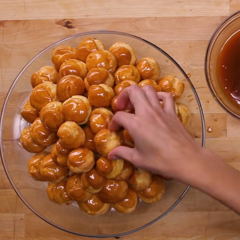 Step 7 Decorating Croquembouche Cake