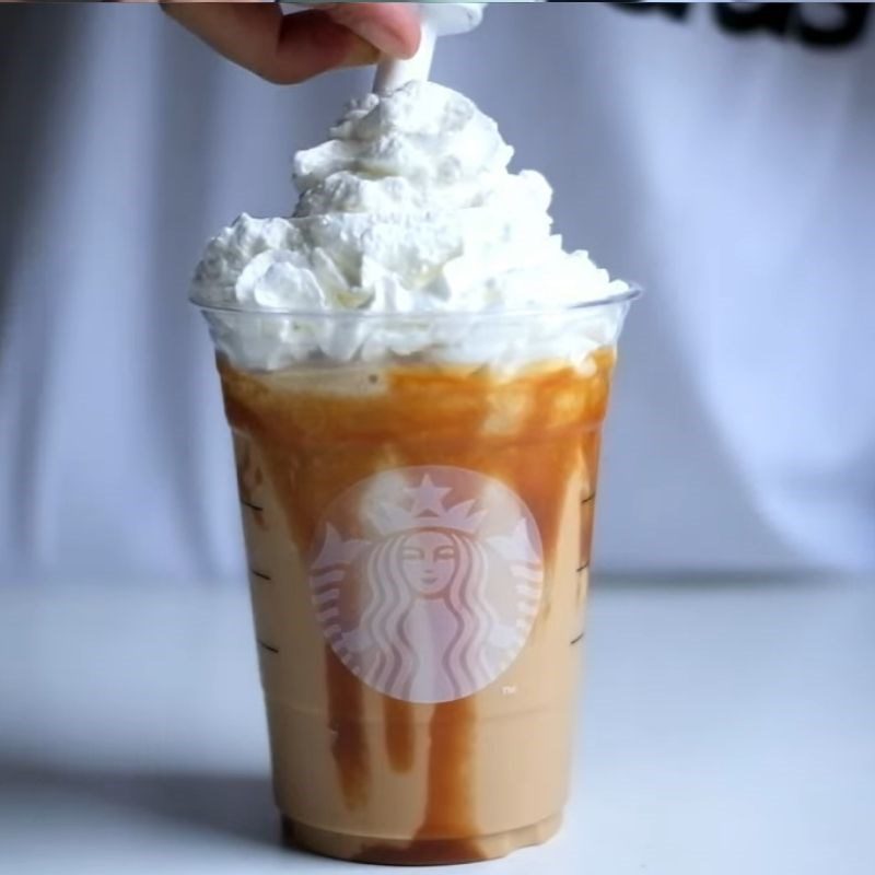 Step 2 Decorate Caramel Frappuccino