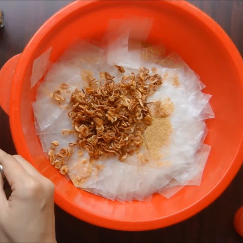 Step 3 Mix the rice paper for mixed rice paper