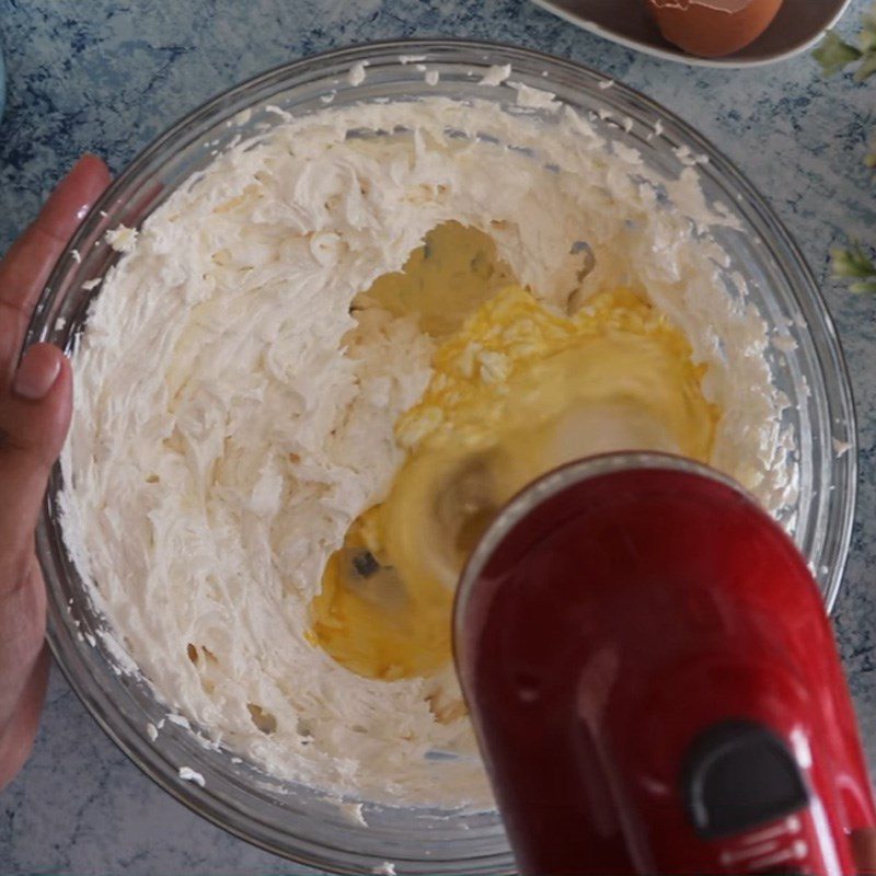 Step 3 Mix butter and sugar for Red Langminton Cake