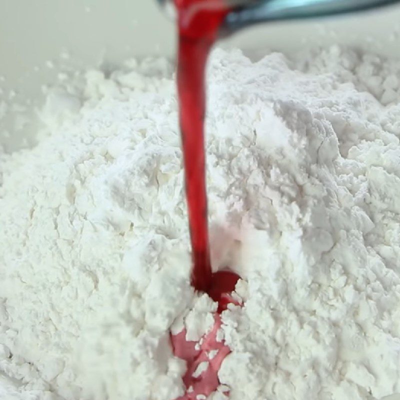 Step 2 Mix the flour Taro Balls from Tapioca Flour