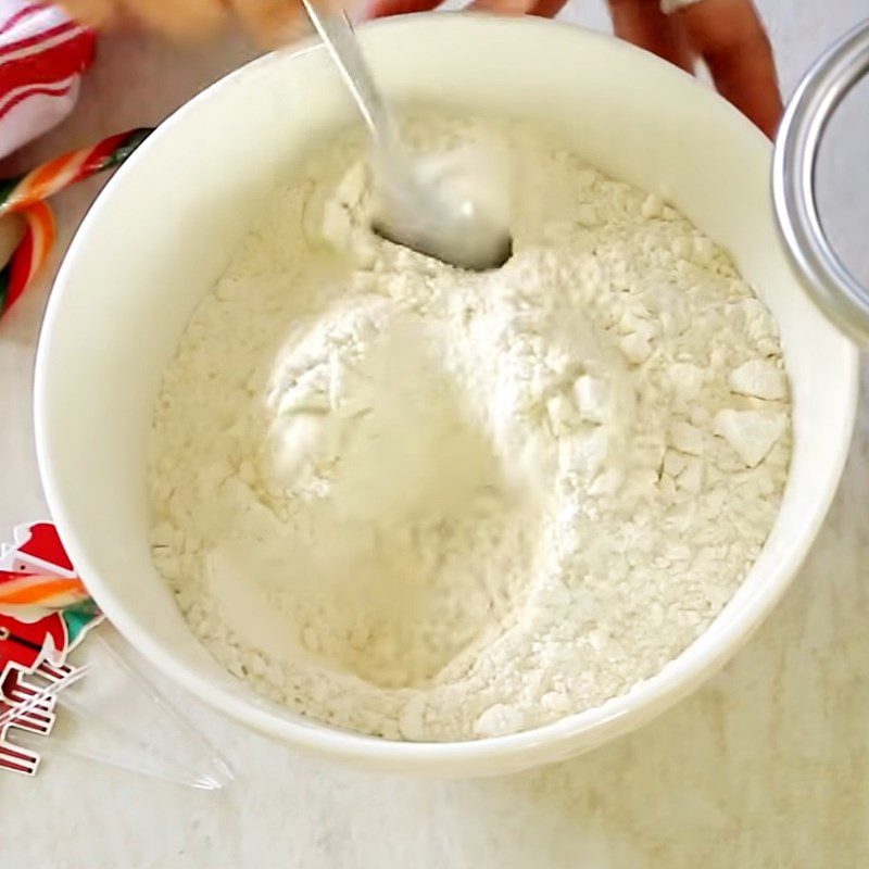 Step 2 Mixing the dough for Spiral Cookies without Eggs