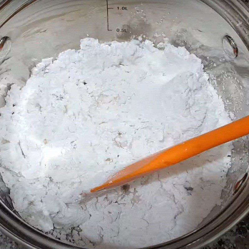 Step 2 Mixing the Dough for Coconut Tapioca Cake