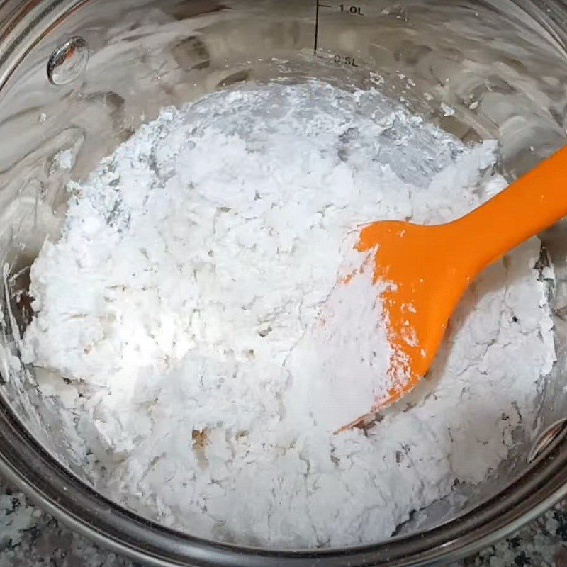 Step 2 Mixing the Dough for Coconut Tapioca Cake