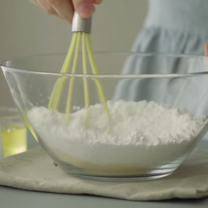 Step 1 Mixing the batter for Vanilla Waffles