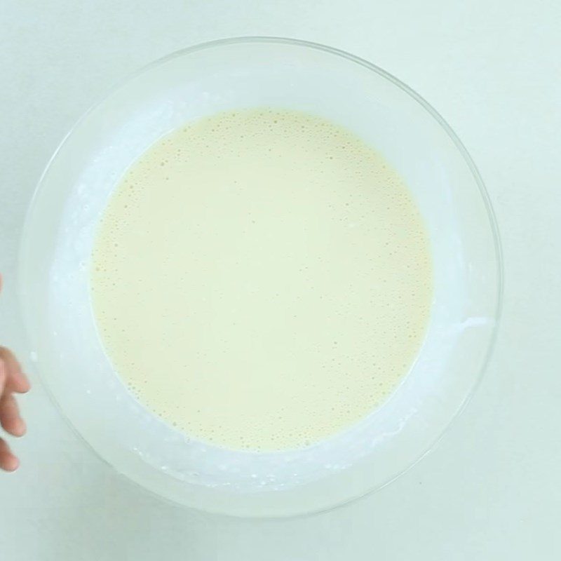 Step 1 Mixing the Batter for Durian Crepe