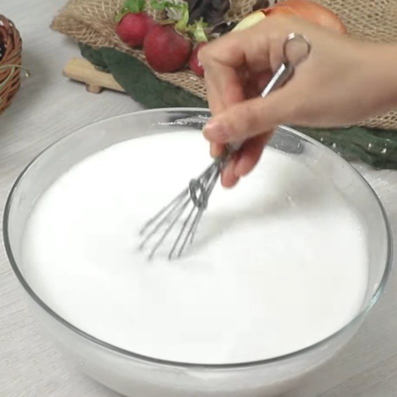 Step 2 Mixing the batter for Egg Rolls