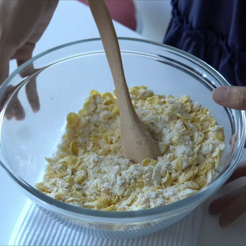 Step 1 Mixing the dough for Almond Cereal Cookies