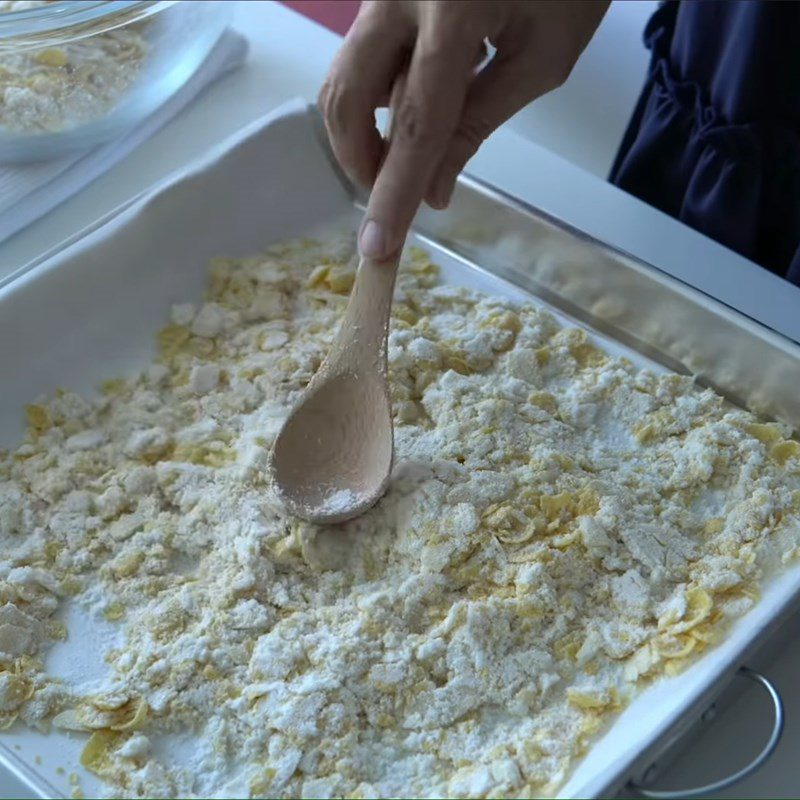 Step 1 Mixing the dough for Almond Cereal Cookies