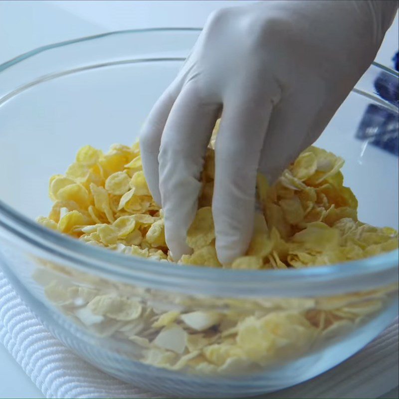 Step 1 Mixing the dough for Almond Cereal Cookies