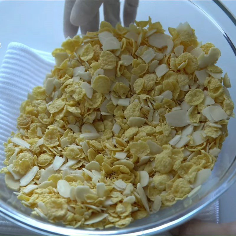 Step 1 Mixing the dough for Almond Cereal Cookies