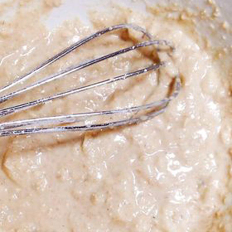 Step 2 Mix the batter Banana Oatmeal Cheese Cake using an Air Fryer