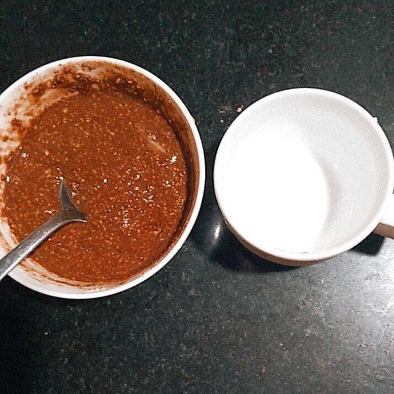 Step 1 Mix the flour Oatmeal Mug Cake