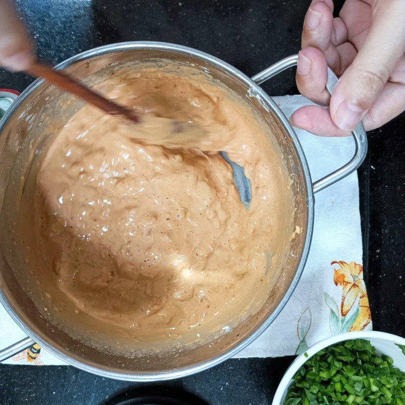 Step 1 Mix the batter for Korean kimchi pancakes