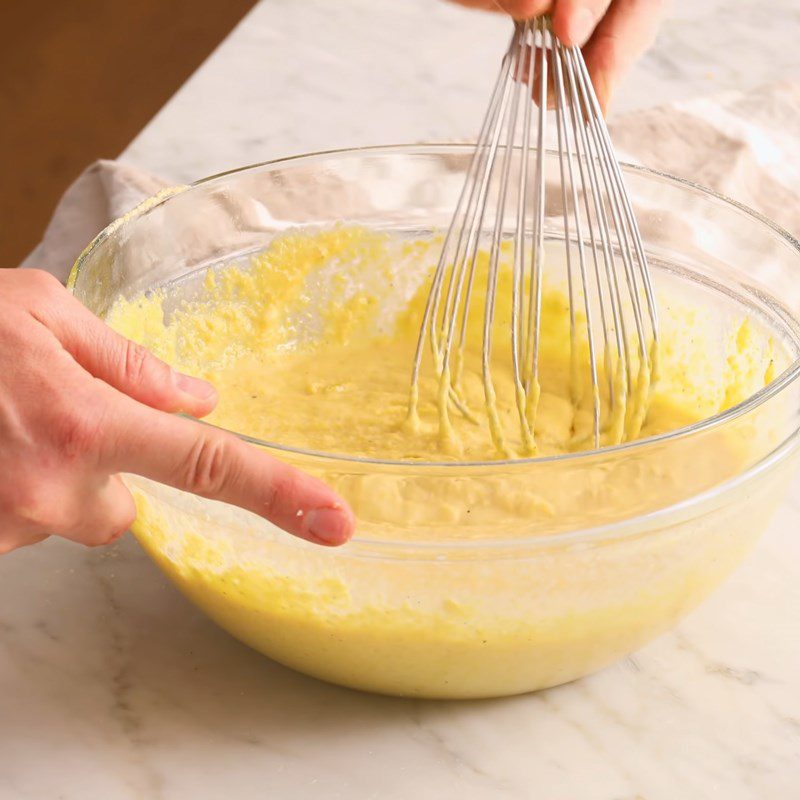 Step 4 Mixing the batter Cornbread