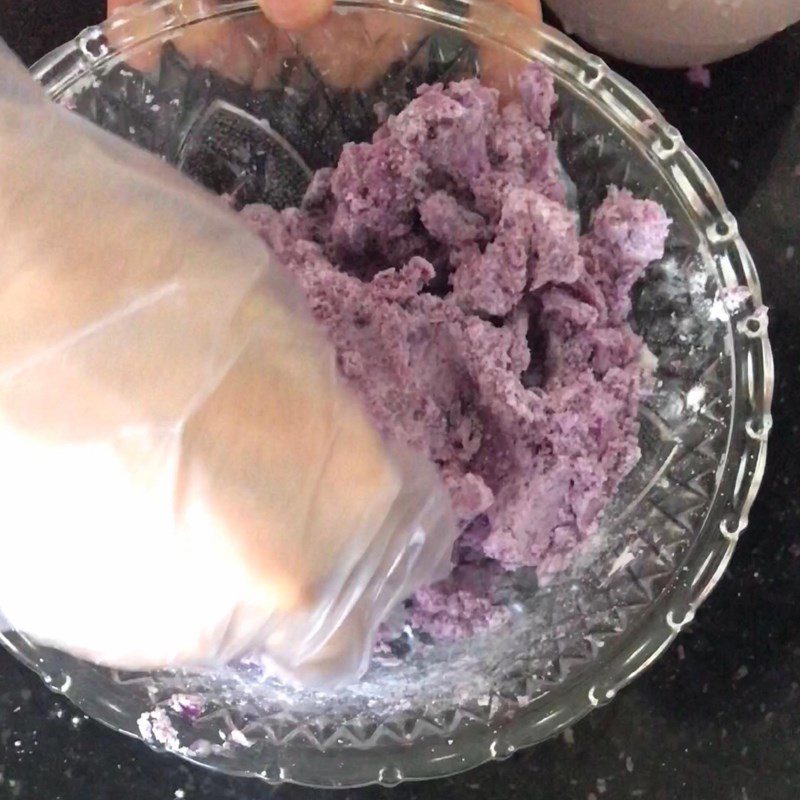 Step 2 Mix the dough Baked Purple Sweet Potato Cheese Balls (low calorie)