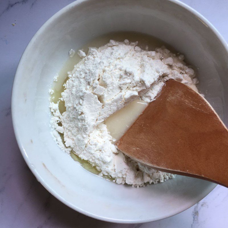 Step 1 Mixing ciabatta bread dough