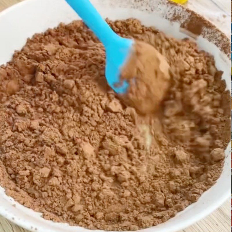 Step 2 Mix cocoa powder with the cooked condensed milk mixture for Chocolate Truffles