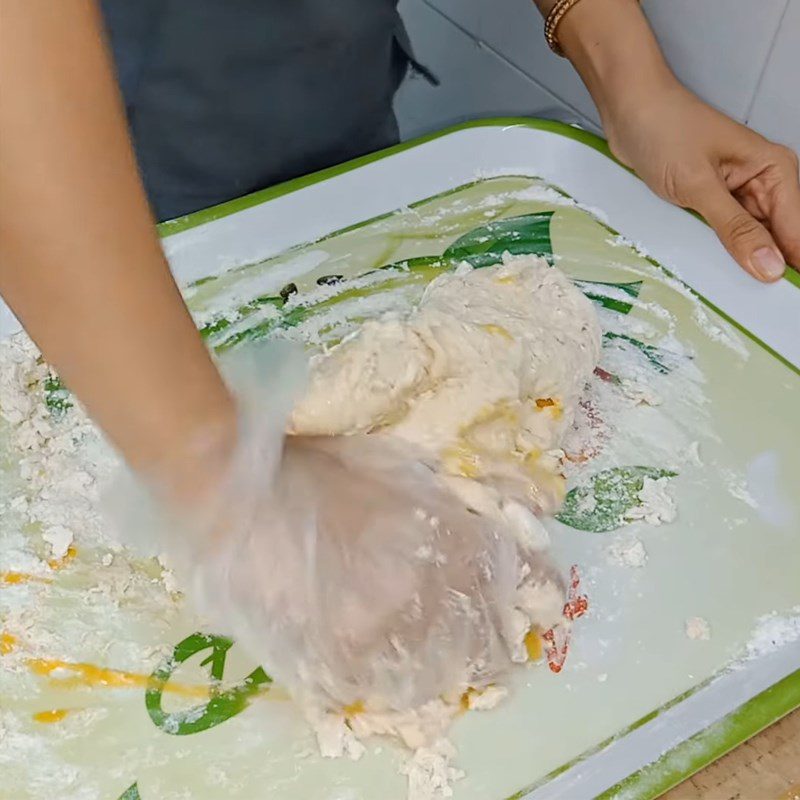 Step 2 Mixing dough for Coconut Grid Bread