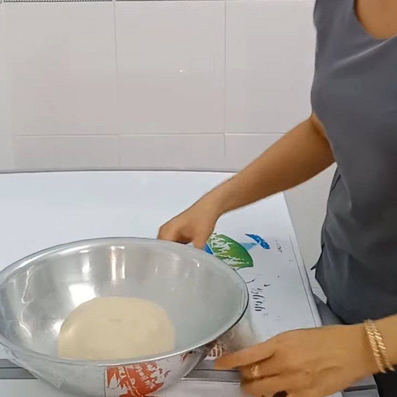 Step 2 Mixing dough for Coconut Grid Bread