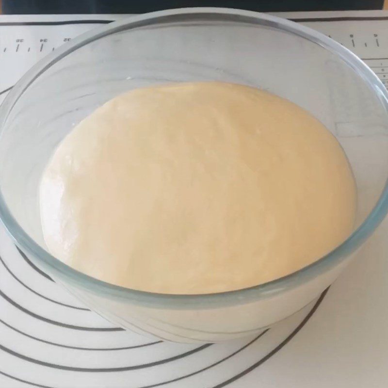 Step 2 Mixing dough for waffle cone with cream filling