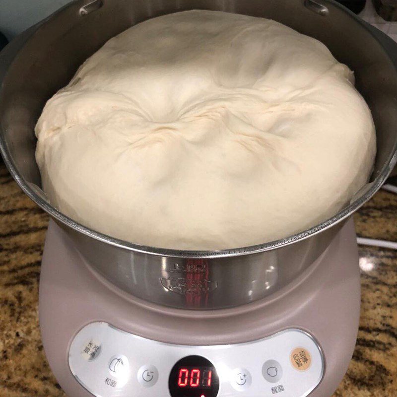 Step 2 Mix the dough for Cheese BBQ Pork Buns