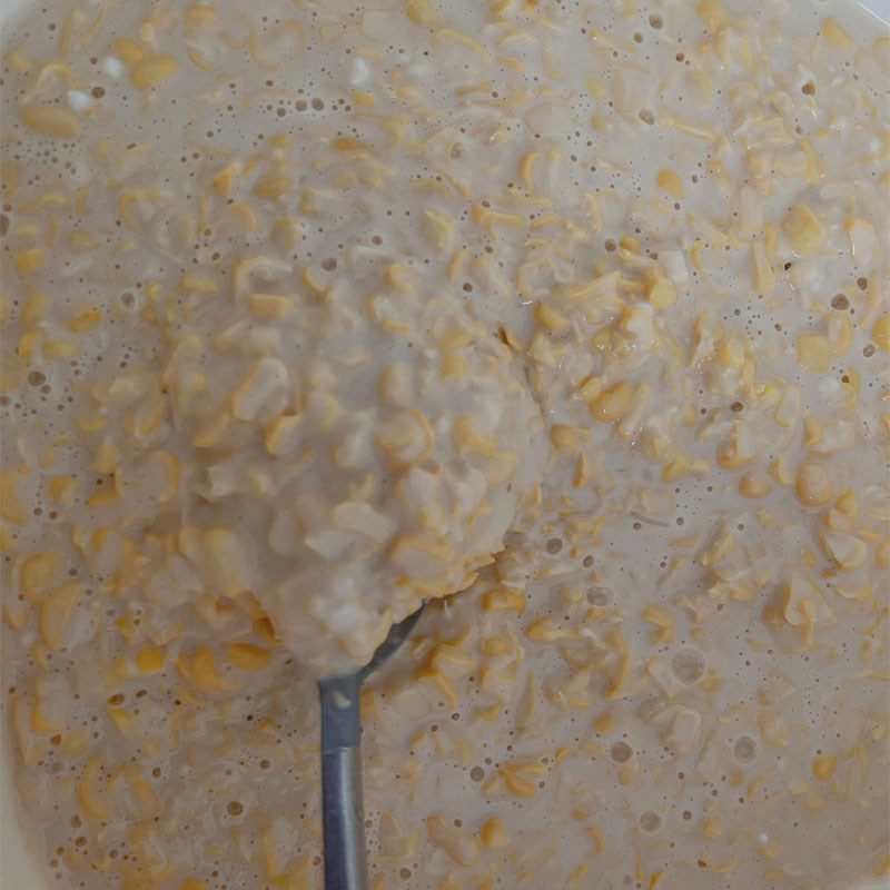 Step 2 Mixing batter for steamed corn cake Steamed corn cake