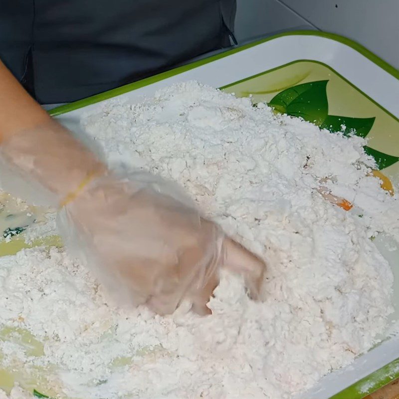 Step 2 Mixing dough for Coconut Grid Bread