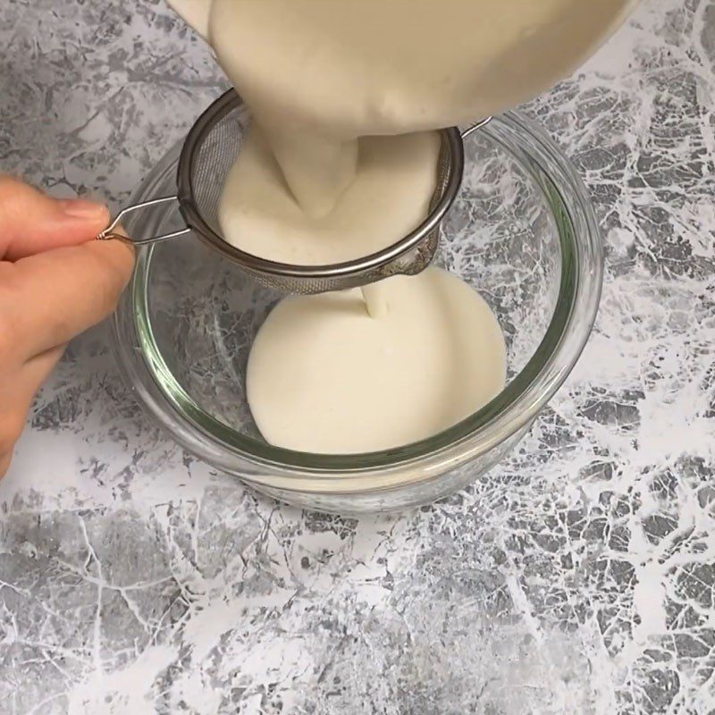 Step 5 Mix the mochi dough Mochi cake with soybean milk