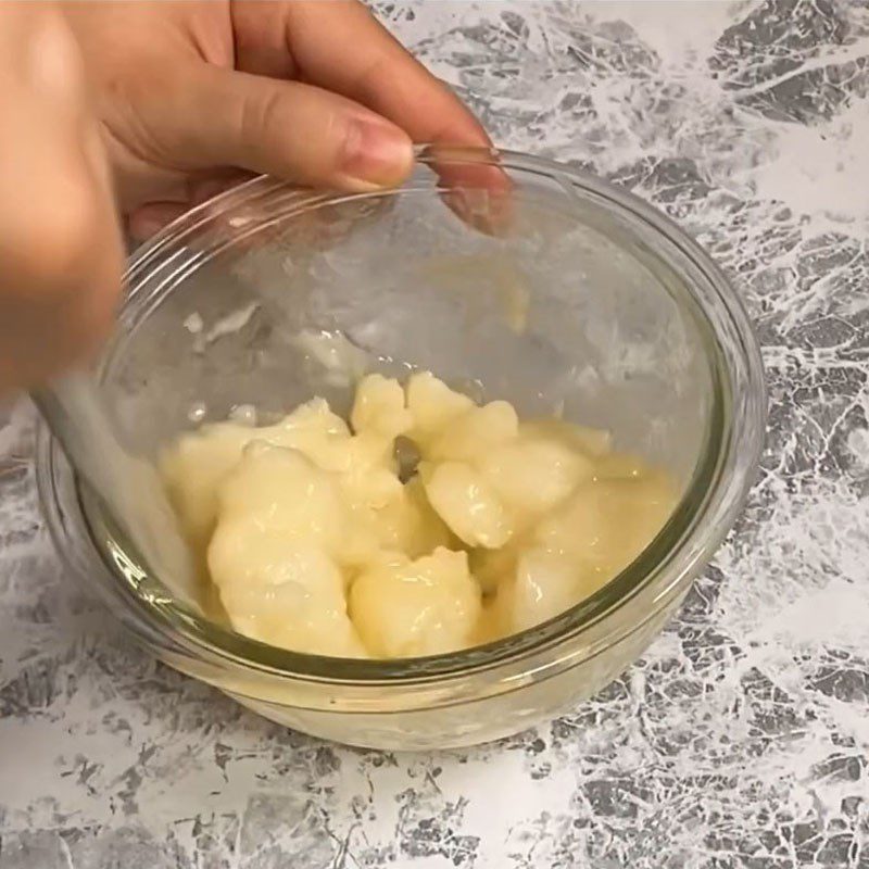 Step 5 Mixing the dough for mochi skin Soy milk mochi