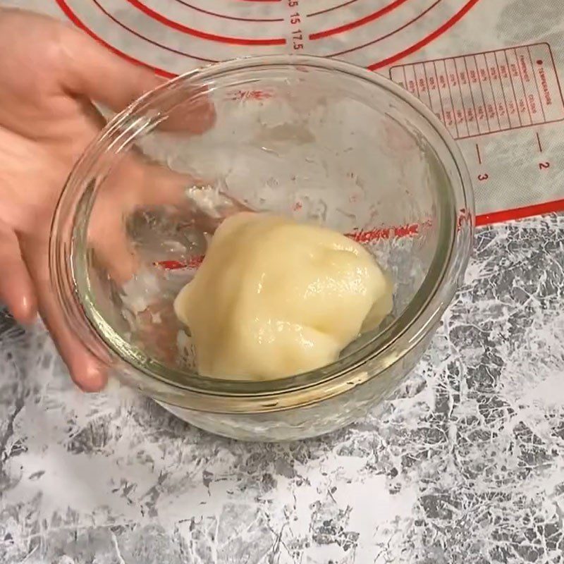 Step 5 Mixing the dough for mochi skin Soy milk mochi